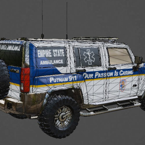 Hummer H3 Ambulance 3D Model