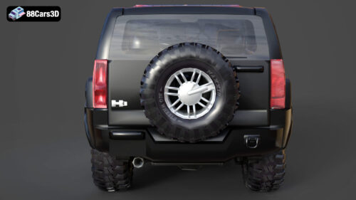 Hummer H3 Police 3D Model