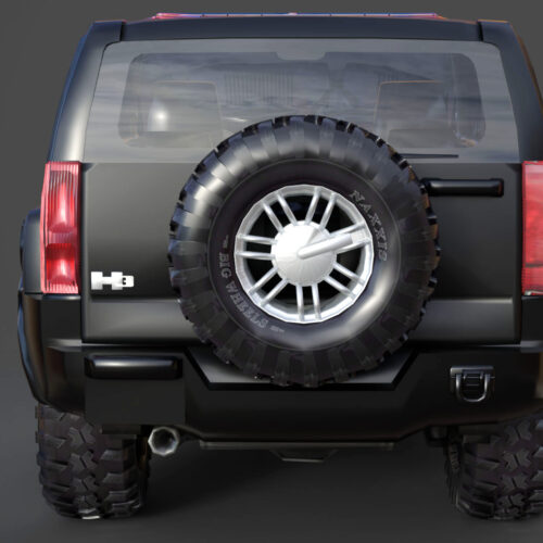 Hummer H3 Police 3D Model