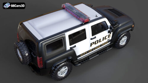 Hummer H3 Police 3D Model