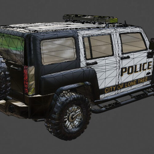 Hummer H3 Police 3D Model