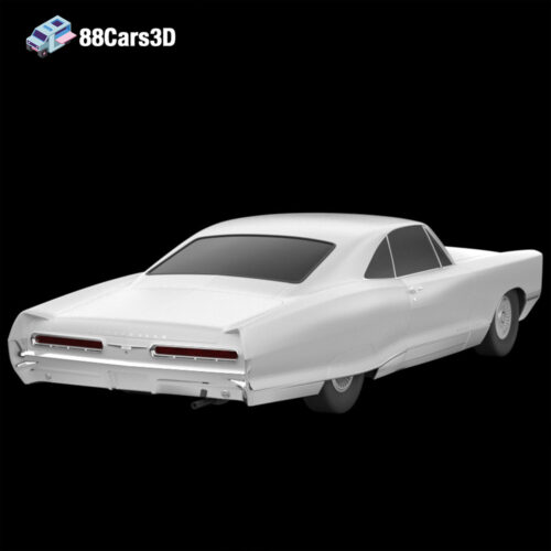 Pontiac_Bonneville_2door_1966-001 Pontiac Bonneville Hardtop 2 Door 1966 3D Model