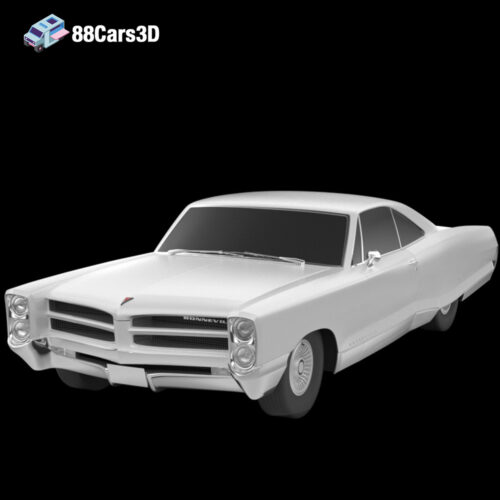 Pontiac_Bonneville_2door_1966-002 Pontiac Bonneville Hardtop 2 Door 1966 3D Model