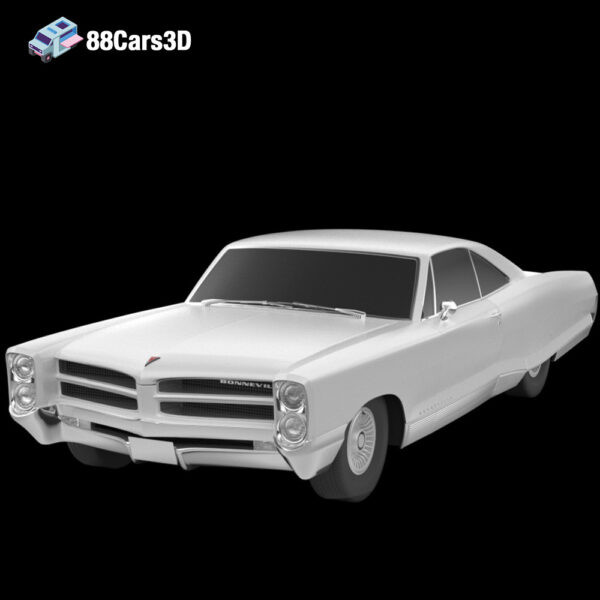 Pontiac Bonneville Hardtop 2 Door 1966 3D Model