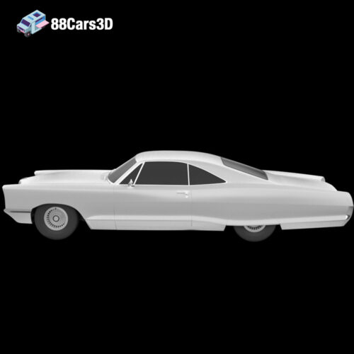 Pontiac_Bonneville_2door_1966-003 Pontiac Bonneville Hardtop 2 Door 1966 3D Model