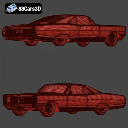 Pontiac_Bonneville_2door_1966-008 Pontiac Bonneville Hardtop 2 Door 1966 3D Model