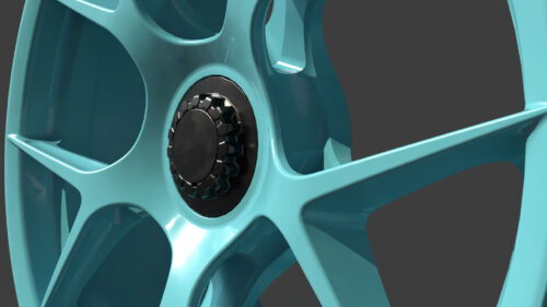 Rim Five Spoke Star Pattern Wheel 3D Model