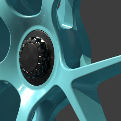 Rim Five Spoke Star Pattern Wheel 3D Model