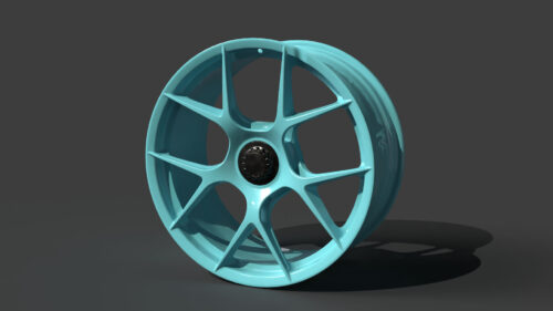 Rim Five Spoke Star Pattern Wheel 3D Model