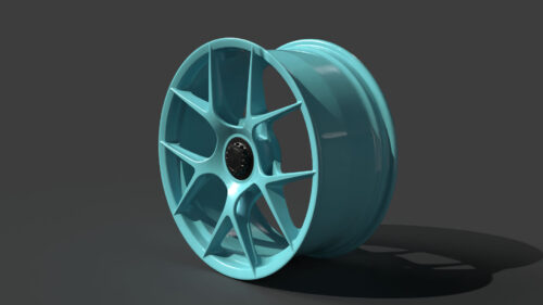 Rim Five Spoke Star Pattern Wheel 3D Model