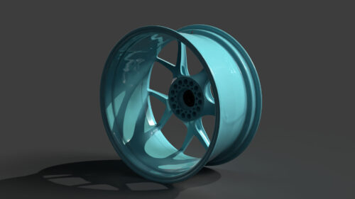 Rim Five Spoke Star Pattern Wheel 3D Model