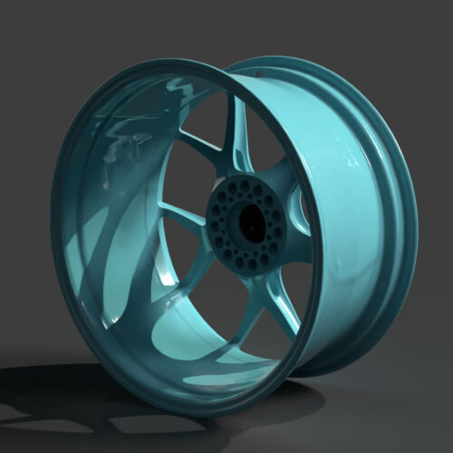 Rim Five Spoke Star Pattern Wheel 3D Model