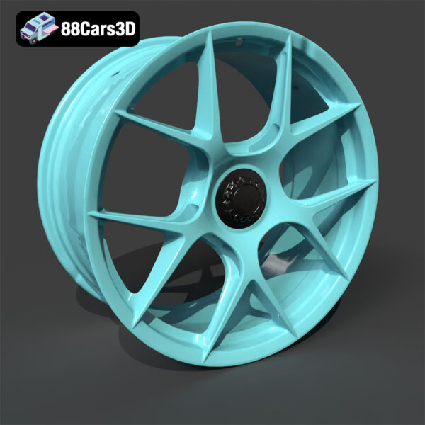 Rim Five Spoke Star Pattern Wheel 3D Model
