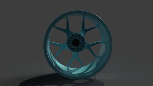 Rim Five Spoke Star Pattern Wheel 3D Model