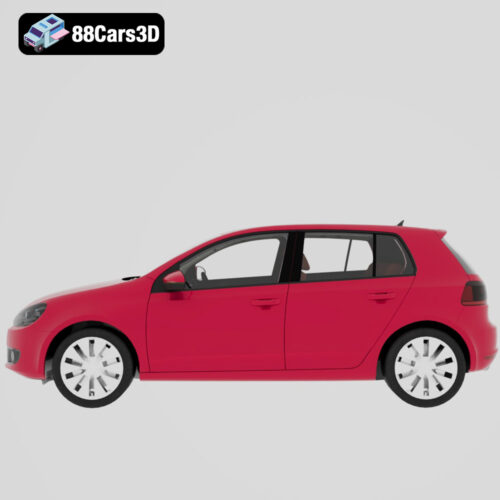 Volkswagen Golf 2010-002 Volkswagen Golf 2010 3D Model