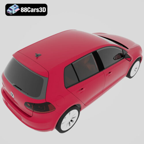 Volkswagen Golf 2010-005 Volkswagen Golf 2010 3D Model