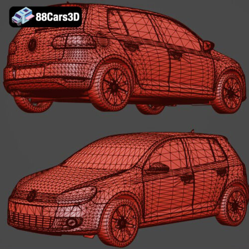 Volkswagen Golf 2010-009 Volkswagen Golf 2010 3D Model