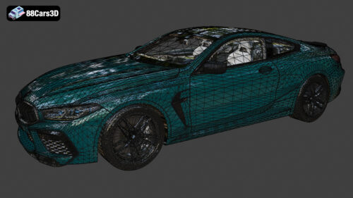 bmw_m8_coupe 10 88 Wire frame bmw_m8_coupe 3D Model
