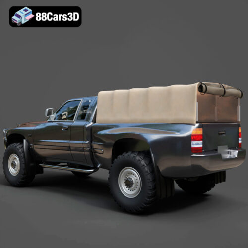 Car Army Dodge N050214 3D Model