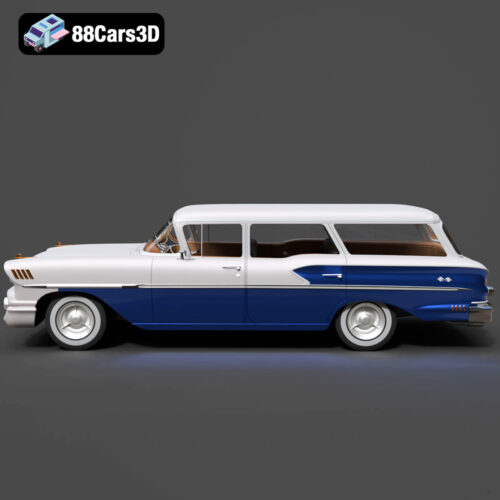 Chevrolet Bel Air 1958 Nomad 3D Model