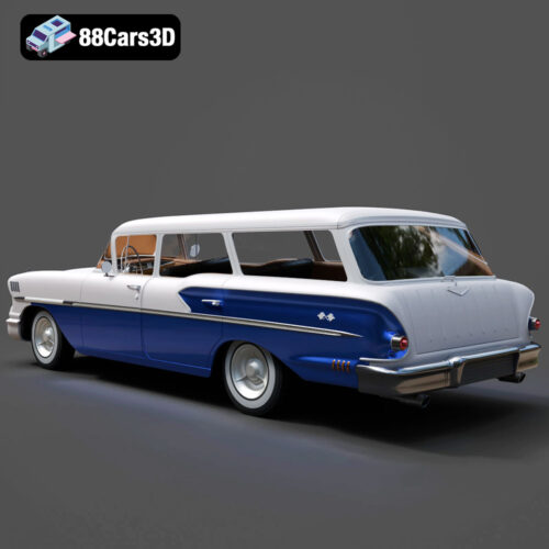 Chevrolet Bel Air 1958 Nomad 3D Model