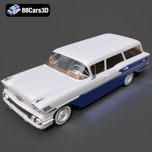 Chevrolet Bel Air 1958 Nomad 3D Model