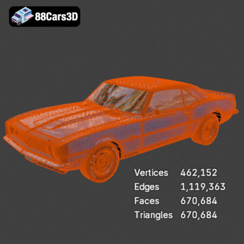 Chevrolet Camaro 67 SS v2 3D Model
