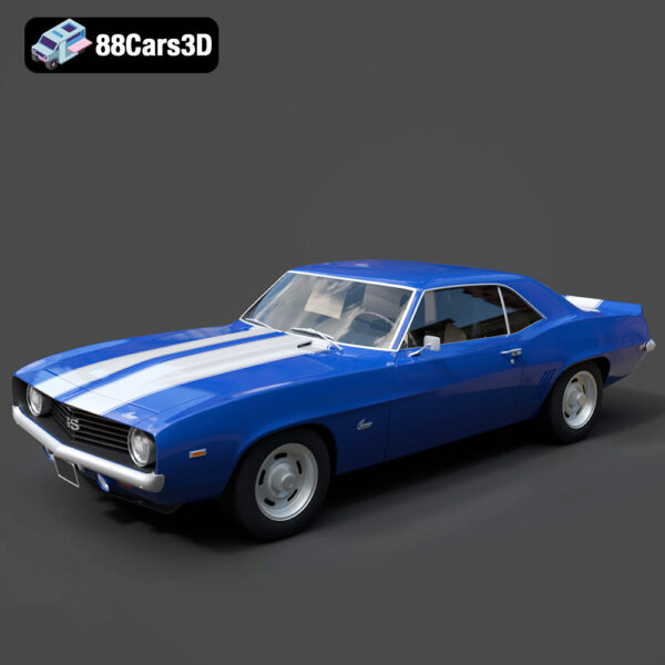 Chevrolet Camaro 69 ss-001 Chevrolet Camaro 69 SS 3D Model