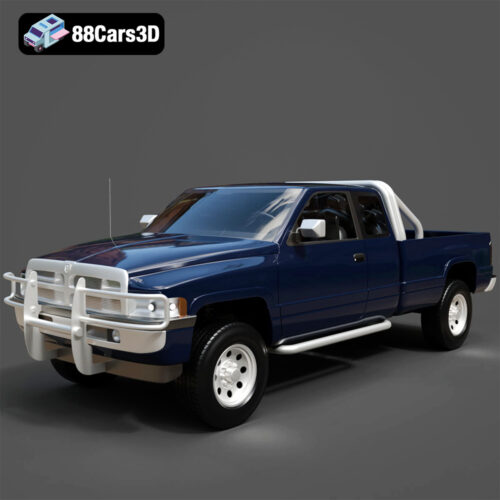 Chrysler Dodge Ram Extended Cab 1996-001 Chrysler Dodge Ram Extended Cab 1996 3D Model
