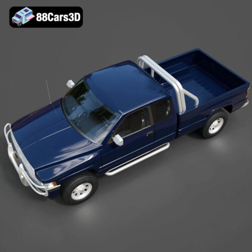 Chrysler Dodge Ram Extended Cab 1996-007 Chrysler Dodge Ram Extended Cab 1996 3D Model