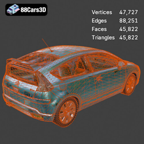 Citroen C4 2006 3D Model