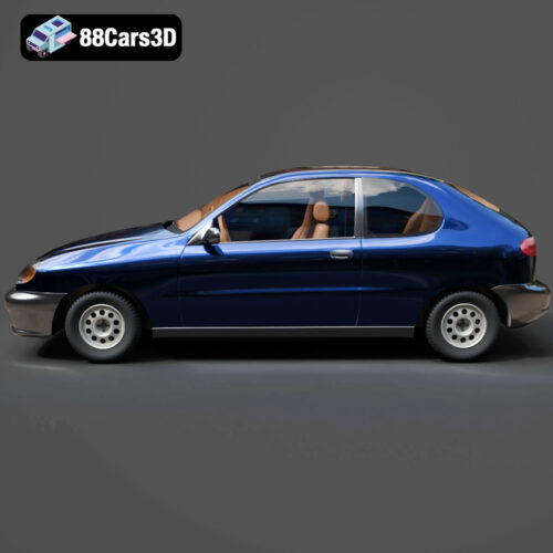 Daewoo Lanos Hatchback 3-door-002 Daewoo Lanos Hatchback 3-Door 3D Model