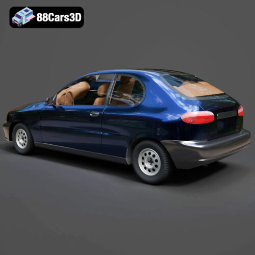 Daewoo Lanos Hatchback 3-door-003 Daewoo Lanos Hatchback 3-Door 3D Model