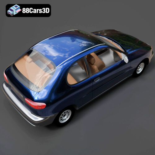 Daewoo Lanos Hatchback 3-door-005 Daewoo Lanos Hatchback 3-Door 3D Model