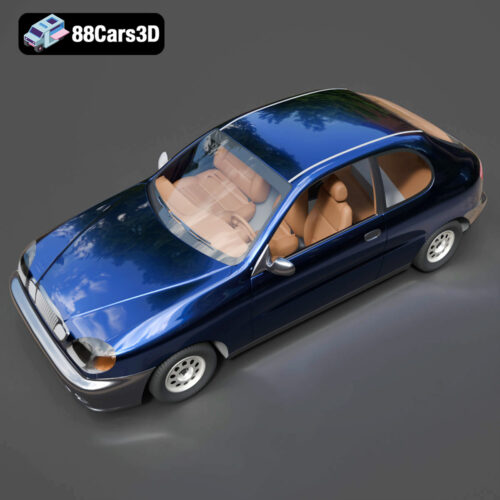 Daewoo Lanos Hatchback 3-door-007 Daewoo Lanos Hatchback 3-Door 3D Model