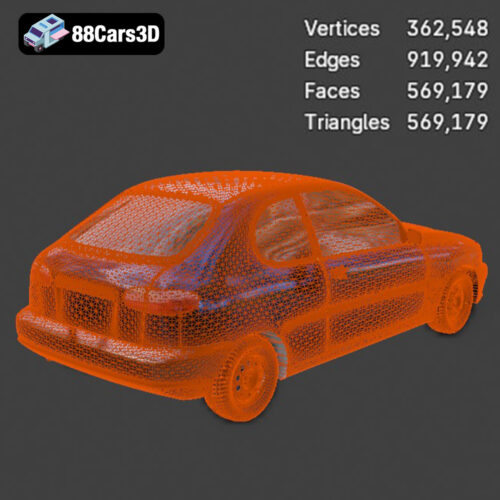 Daewoo Lanos Hatchback 3-door-009 Daewoo Lanos Hatchback 3-Door 3D Model