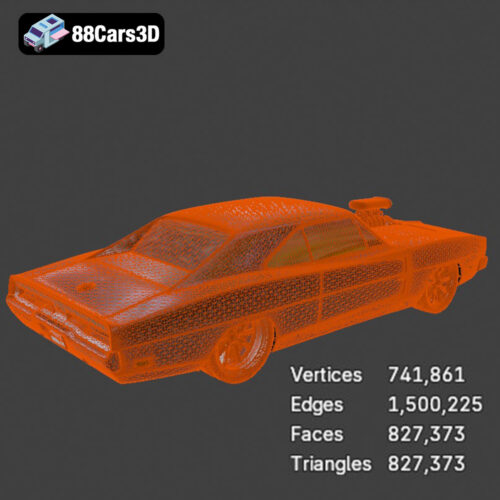 Dodge Charger 69 Custom 3D Model