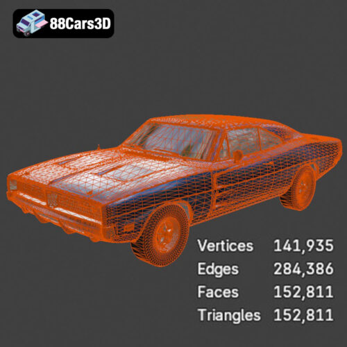 Dodge Charger RT 1969 3D Model