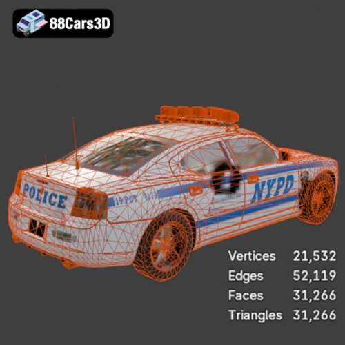 Dodge Charger Police NYPD 3D Model