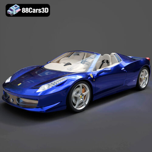 Ferrari 458 spider 2012-001 Ferrari 458 Spider 3D Model
