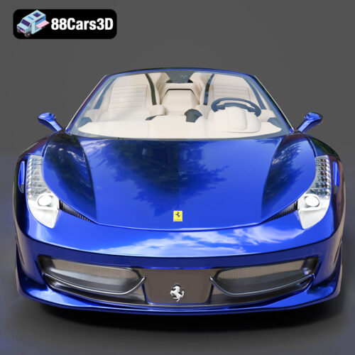 Ferrari 458 spider 2012-006 Ferrari 458 Spider 3D Model