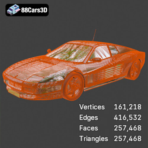 Ferrari 512 TR Testarossa 3D Model