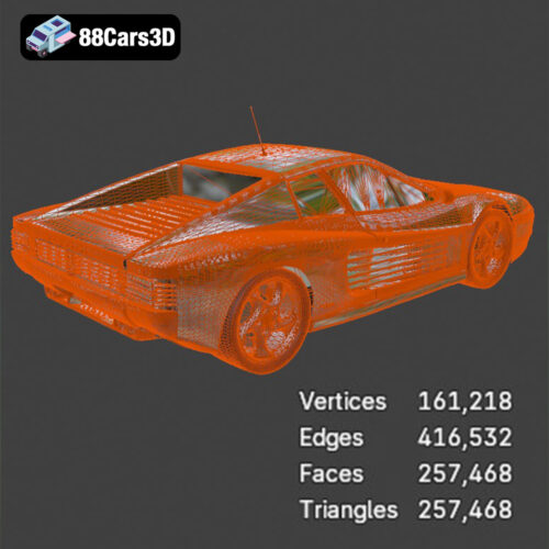 Ferrari 512 TR Testarossa 3D Model
