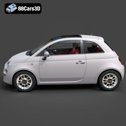 Fiat 500-002 Fiat 500 3D Model