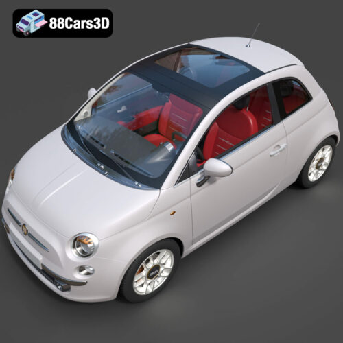 Fiat 500-007 Fiat 500 3D Model