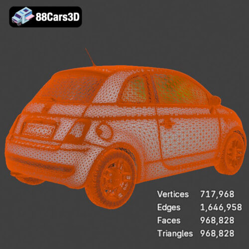 Fiat 500-009 Fiat 500 3D Model
