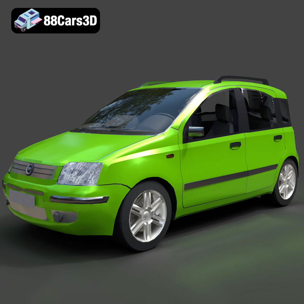 Fiat Panda 3D Model - 88Cars3D Download 3D Car Models in Multiple Formats