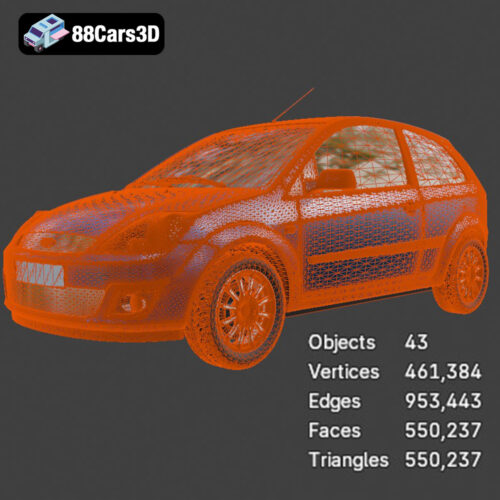 Ford Fiesta 2005 3D Model