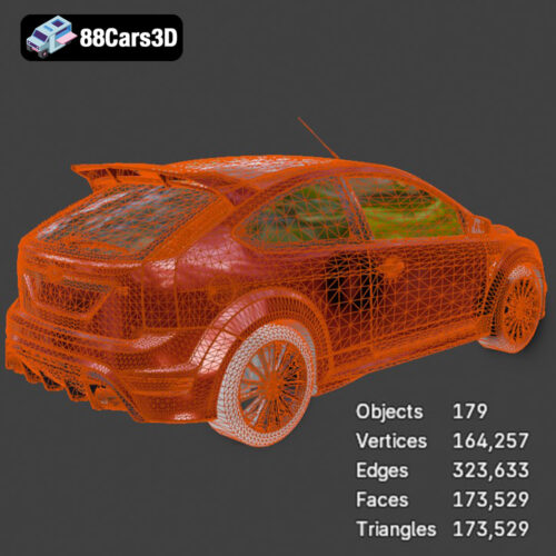 Ford Focus RS 2009 3D Model