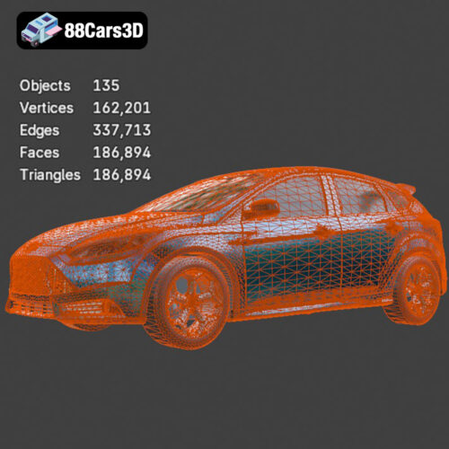 Ford Focus ST 2012 3D Model